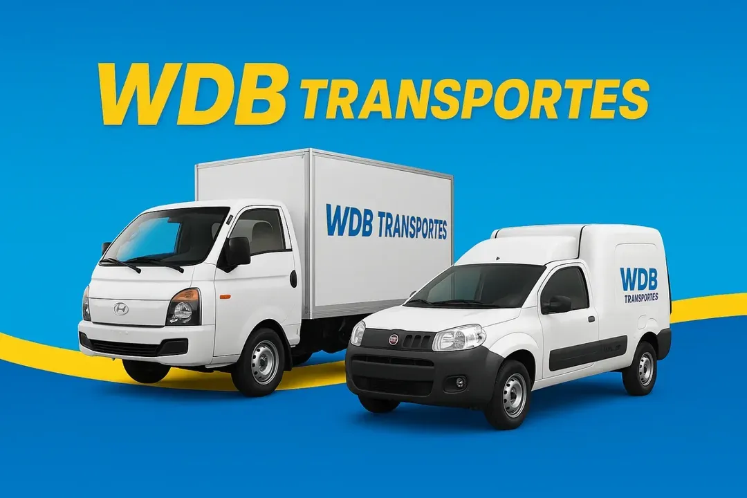 Veículos e furgões da WDB Transportes